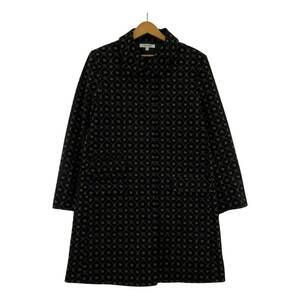 MOUSSY マウジー 肩パッド付 総柄 コート size2/ブラック系