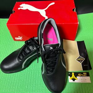 PUMA GORE-TEX プーマレディースゴルフシューズ　ブラック　22.5cm スパイク付き　ゴルフシューズ　保管品の為ジャンク品