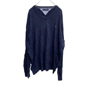 TOMMY HILFIGER ニットセーター Lサイズくらい トミーヒルフィガー ネイビー 古着卸 アメリカ仕入 t2202-3115