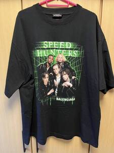 正規 19SS BALENCIAGA バレンシアガ DEMNA GVASALIA デムナ ヴァザリア SPEED HUNTERS スピードハンター ロゴ Tシャツ 黒 L 556133 TCV38