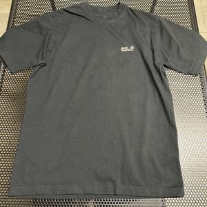 JACKWOLFSKIN ジャックウルフスキン 半袖 プリント Tシャツ 黒 ブラック サイズタグ欠損 ゆったり目のLサイズぐらいです