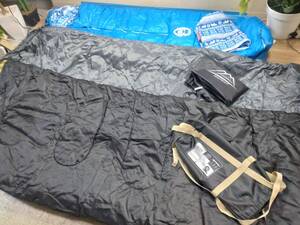 7667-01★Cokeman コールマン SLEEPING BAG KIDS 約140㎝子供用寝袋 & LEEPWEJ Hill Stone 約190cm大人用寝袋 収納袋あり 3点おまとめ★