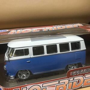 1962 Volkswagen classical bus フォルクスワーゲン クラシカル バス 1/24 WELLY ミニカー GM Ford ダイキャストメタル&プラ ブルー 先着1