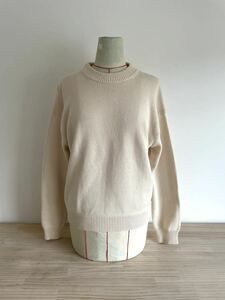 アーペーセー/A.P.C./ニット/トップス/セーター/長袖/M/ホワイトベージュ/コットン/良品美品