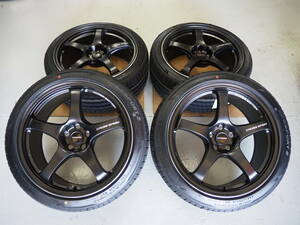 軽量 クロススピード CR5 18inch 5H100 8.5J+45 GB 輸入 225/40R18 86 BRZ プリウス カローラスポーツ