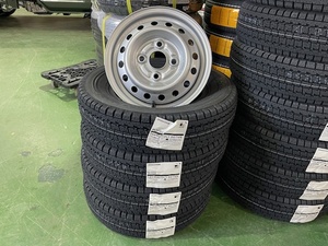 ブリヂストンW300 145/80R12 80/78N新品スズキ純正スチールホイール４本セット送料込即決32800円2023年製造