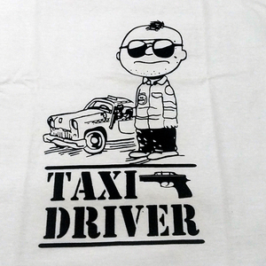 送料無料【タクシードライバー】Taxi Driver & peanuts風 / ホワイト★選べる5サイズ/S M L XL 2XL/ヘビーウェイト 5.6オンス