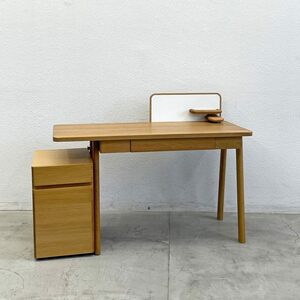 〓 アクタス ACTUS サークル デスクセット sarcle desk set チェスト付き オーク無垢材 定価163,900