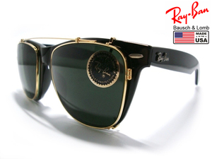 未使用Vintage B&L RayBan WAYFARER 2クリップオンG15 clip onウェイファーラ メタル ゴールドBLボシュロム アメリカUSA製Goldサングラス52