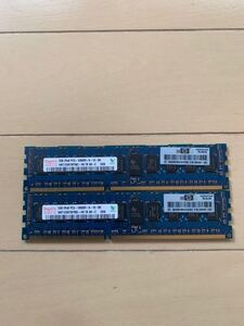 ★9A★動作品★hynix メモリ PC3/10600R 2GB 2R×8 動作確認済★2枚セット