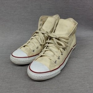 A744 CONVERSE コンバース ハイカット スニーカー 27.5㎝ アイボリー ナチュラル ALL STAR HI オールスター キャンバス カジュアル