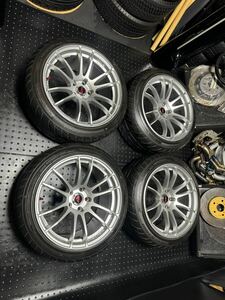 レイズ グラムライツ 57エクストリーム 18インチ 9.5J＋30 PCD114.3 5穴 Z-REX 245/45R18 逆反り コンケーブ ビッグキャリパー イベント