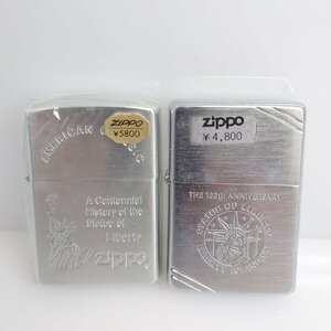 【86】希少 ZIPPO ジッポー2個おまとめ 2001年 1992年 自由の女神 100周年記念 復刻 動作未確認品 ヴィンテージ コレクター必見品