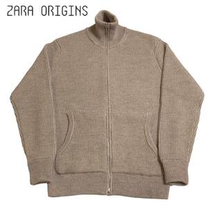 ZARA origins XL 44 ベージュ ドライバーズニット ザラ オリジンズ