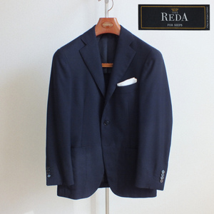 未使用 RING JACKET×REDA×SHIPS ホップサック ジャケット ネイビー 紺 春夏 定番 カジュアル 定価55,000円 シップス リングヂャケット 42