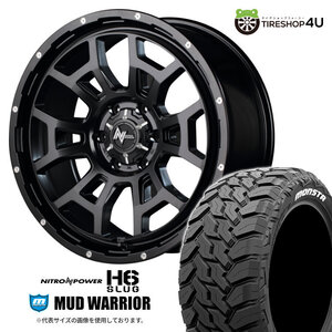 4本セット ナイトロパワーH6スラッグ 20x8.5J 6/139.7 +20 SGB MONSTA モンスタ マッドウォーリア M/T 265/50R20 WL プラド トライトン