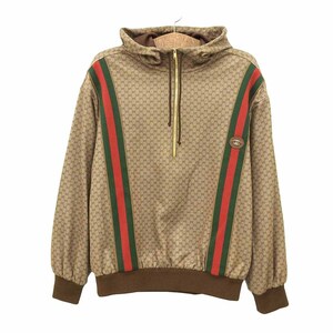 グッチ ミニGG ジャージー フーデッド パーカー シェリーライン 655153 メンズ ベージュ GUCCI 中古 【アパレル・小物】