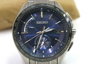 ◆SEIKO/BRIGHTZ◆セイコー ブライツ/フライトエキスパート 8B63-0AB0/チタン/世界5エリア対応ワールドタイムソーラー電波/少々訳あり