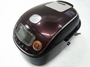 ★動作品 ZOJIRUSHI 象印 NP-RY05 3合炊き 炊飯器 圧力IH炊飯ジャー 極め炊き 2018年製 ダークブラウン 1216-334E ♪@100★