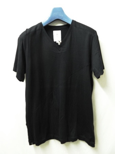 MANDO マンドー　新品未使用　V neck pactchwork tee black 2サイズ