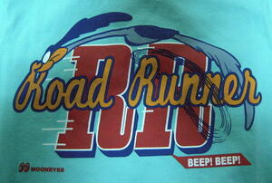 ★ロードランナー + ムーンアイズ Tシャツ 青 Kids-S 正規品 ! road runner MOONEYES