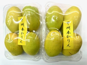 こだわりの甲州本かりん　１Ｋｇ　　小サイズ　４個入り２パック　（花梨、マルメロ）優品　NO2