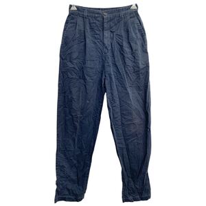 DOCKERS チノパン W27 ドッカーズ タックパンツ レディース ネイビー コットン 古着卸 アメリカ仕入 2412-979