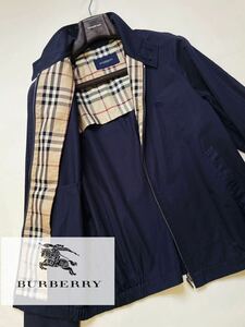 d28【Tシャツの上に爽やかコーデ】定価15万●BURBERRY LONDON●コットンブルゾン　バーバリースイングトップ　メンズ ノバチェック