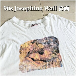 90s ジョセフィンウォール JosephineWall 絵画　アート　Tシャツ シングルステッチ