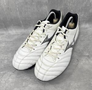 ミズノ MIZUNO モナルシーダ MONARCIDA NEO 3 SELECT 26.5cm ホワイト ブラック AG HG FG スパイク サッカー 軽量 WHITE BLACK USED品