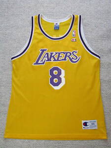 激レア！ NBA LAKERS BRYANT #8 コービー・ブライアント ★ロサンゼルス・レイカーズ Champion チャンピオン製 ユニフォーム シャツ