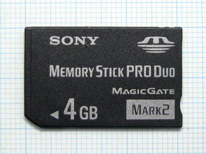 ★ＳＯＮＹ メモリースティック PRODuo ４ＧＢ 中古★送料６３円～