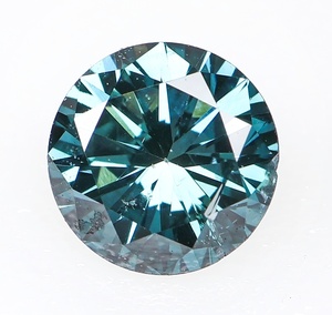 【100円～】0.534ct 天然ダイヤ Fancy Deep Greenish Blue（トリートメント）I1