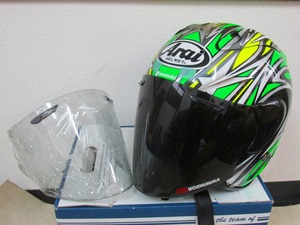 ζ【送料無料】Arai アライ SZ-RamⅢ STELLA ステラ Kawasaki 59~60cm スモークシールド Lサイズ カワサキ SZ-Ram3 ラム3 新品シールド付