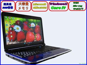 【1円スタート】爆速カスタマイズ/FUJITSU 超高速Core-i7 4コア/Webカメラ/新品SSD搭載/8G/wifi/最強Win11/Office2021/N4569