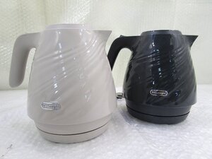 ◎未使用 DeLonghi デロンギ Seta 電気ケトル 0.8L コンパクト KBS1200J 2台セット 展示品 w22013