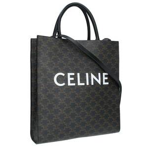 セリーヌバイエディスリマン CELINE バーティカルカバ/194432CIM ロゴプリントトリオンフキャンバス2WAYトートバッグ 新古品 SS13