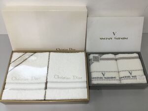 ●代TMK057-80【未使用保管品】Christian Dior クリスチャンディオール / VINCENZO VALENTINO ヴィンセント・バレンチノ タオルセット