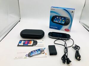 ◯ SONY ソニー PCH-1100 ブラック PSVita プレイステーションヴィータ 元箱ケース付き 初期化/通電確認済み