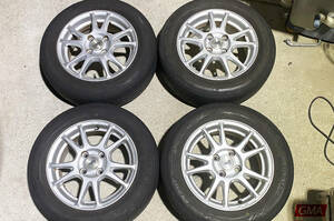 【GMA2309002】AZ sports CK-5 14インチアルミ 14×5.5JJ PCD100×4穴 BRIDGESTONE ECOPIA EX20C 175/65R14 タイヤ付 4本セット シエンタ等