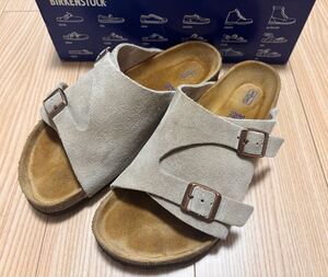 BIRKENSTOCK ビルケンシュトック Zurich チューリッヒ 39 25㎝ スウェードレザー サンダル スリッポン トープ