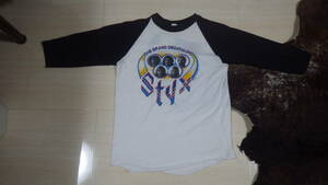 70s Styx 七分袖Tシャツ USA製 ビンテージ ロック スティクス vintage old バンド ロック オールド 両面プリント rock 音楽 ミュージシャン