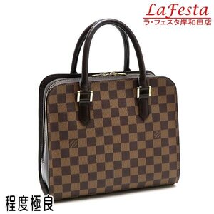 ◆ 本物 美品 ◆ LV ルイヴィトン ヴィトン トリアナ ダミエ ハンドバッグ ファスナー トートバッグ ハンド バッグ 保存袋 人気 N51155