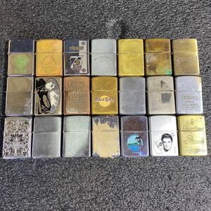 ZIPPO オイルライター solid brass ヴィンテージ No.0176 など21点まとめて 動作未確認