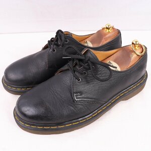 ドクターマーチン UK7/25.5cm-26.0cm/3ホール 1461 黒 ブラック ブーツ レザー メンズ レディース dr.martens 中古 dm3962