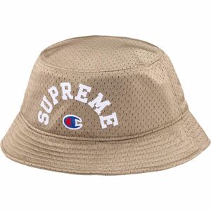 【新品 ベージュ S/M 24SS Supreme Champion Mesh Crusher】 シュプリーム チャンピオン ハット camp cap box logo s new era north face