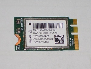 ◆DELL Inspiron 3268搭載 無線LANカード Qualcomm Atheros『QCNFA335』DW1707 正常動作品 即決！★送料94円