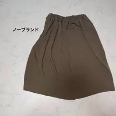 【ノーブランド】F レディース　パンツ　ハーフ　ショート　茶色　ウェストゴム