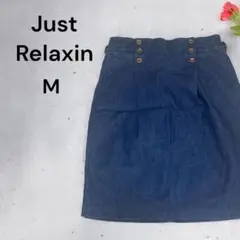 【人気】Just Relaxin マタニティ スカート デニム M ウエストゴム