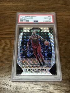 2017-18 Panini Mosaic Prizm #80 LeBron James Cleveland Cavaliers PSA 10